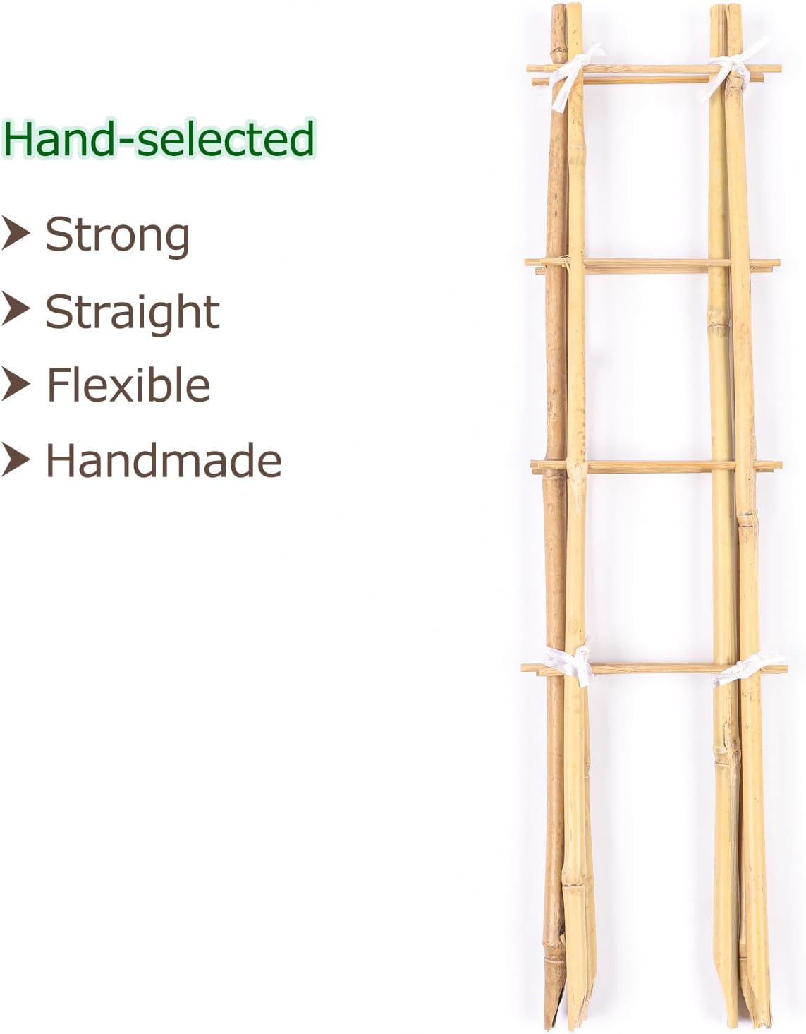 24 Inch Trellis for Potted Plants, 3 Pack Bamboo Trellis Indoor, Natural Garden Trellis for Climbing Plant Monstera Hoya Vegetables and Fruits