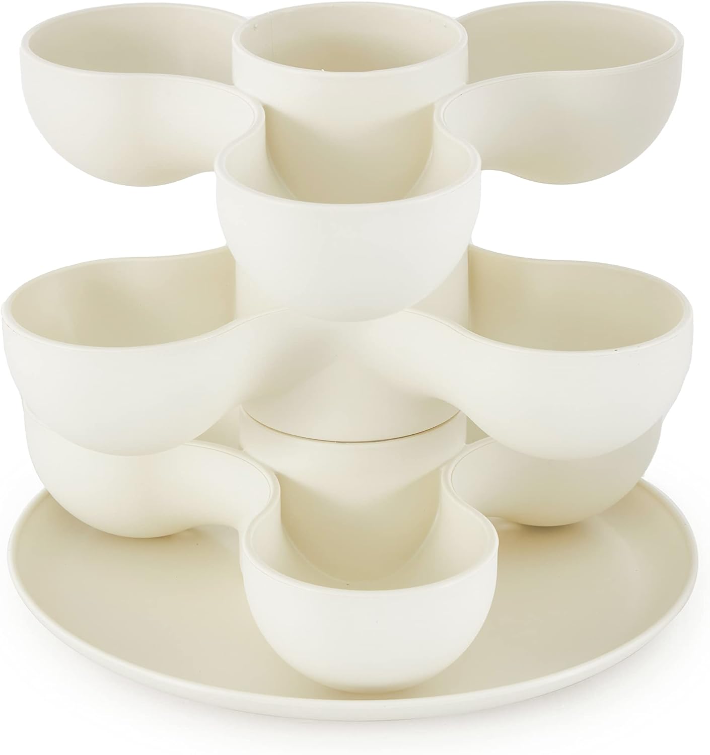 The HC Companies 8" Premium Plastic Pixie Planter 8.27"x8.27"x8" in Vanilla Bisque Color