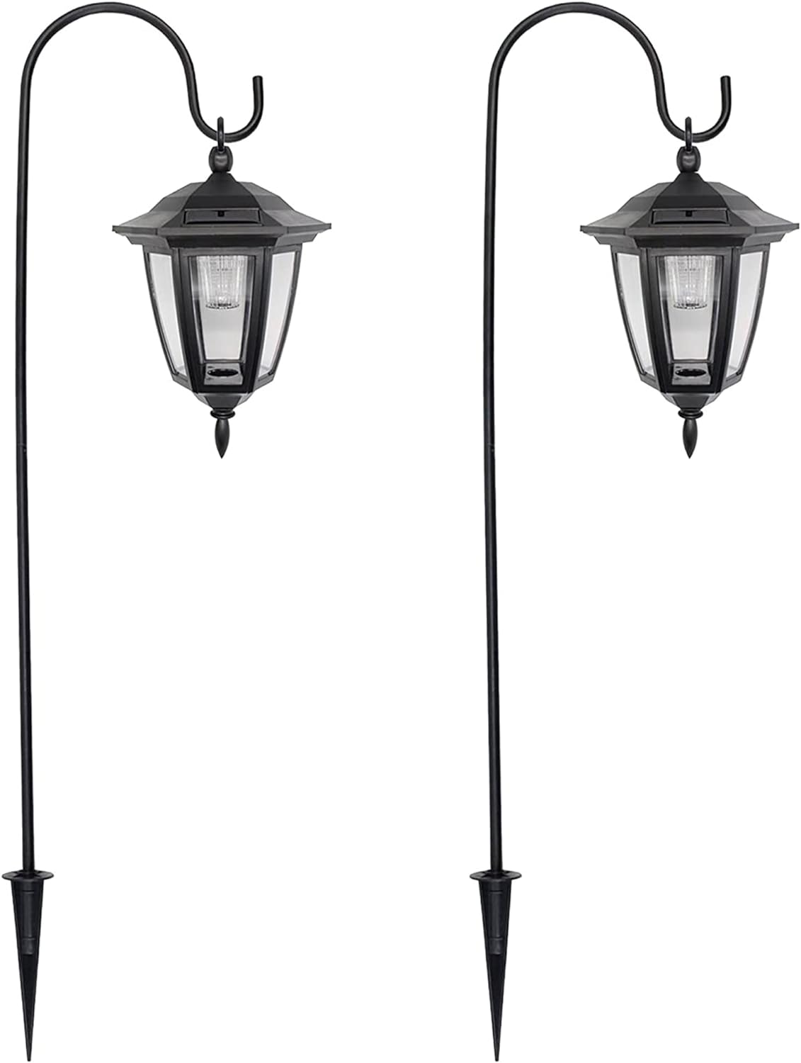 MAGGIFT 34 Inch Hanging Solar Lights Outdoor Waterproof Solar Garden Lights with 2 Shepherd Hooks Landscape Lighting for Lawn Patio Yard Pathway Driveway,2 Pack