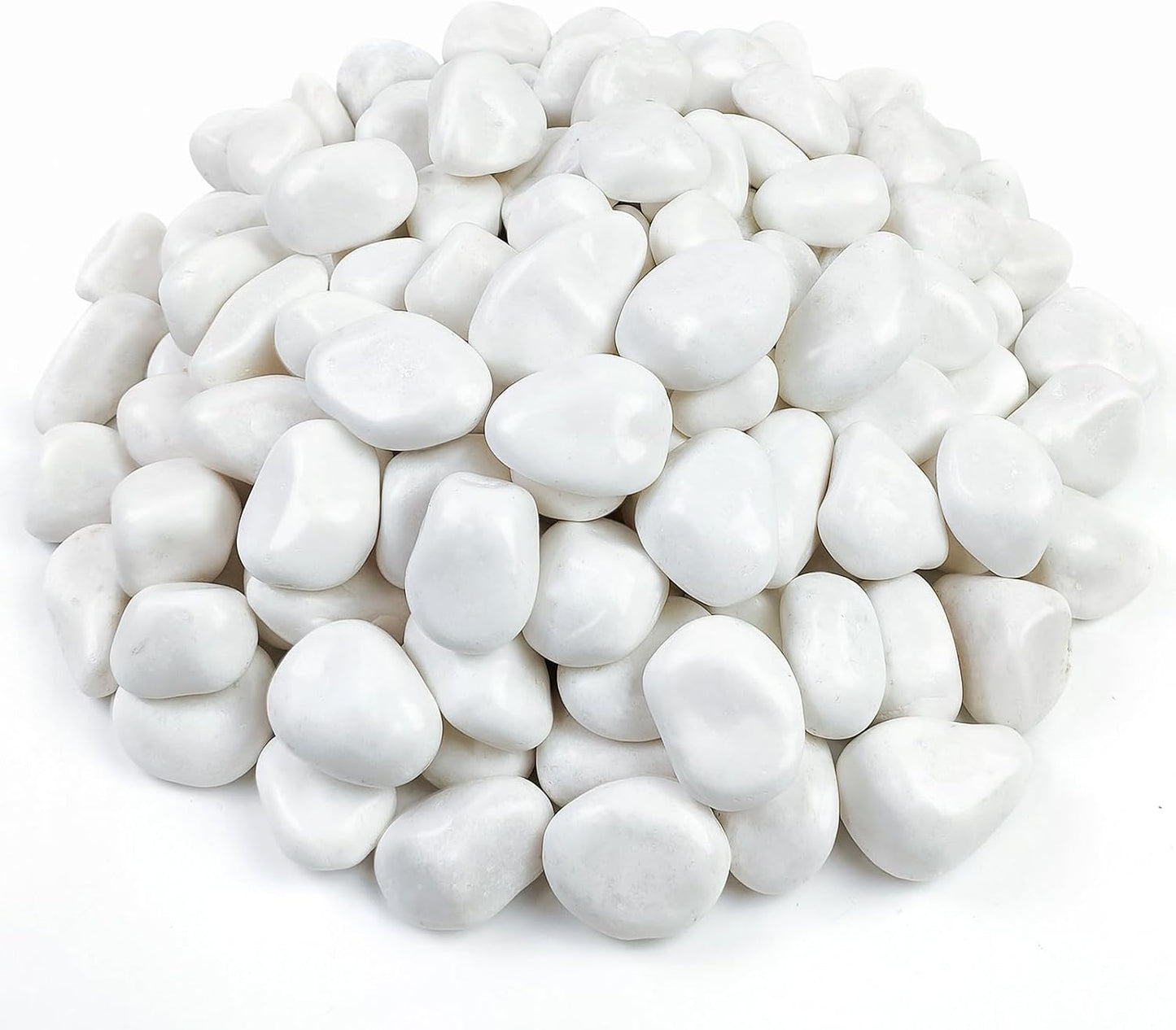 10 lbs White River Rocks for Plants, 2-3 Inch Decorative White Stones Pebbles for Indoor Plants, Vase, Terrarium, Landscaping, Garden and Yard
