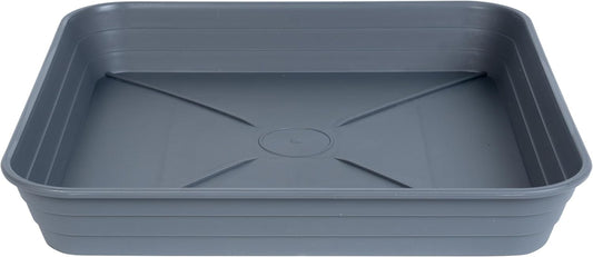 4 Pack Square Plant Saucer Tray 8 inch, 6 8 10 12 14 16 18 20 inch Heavy Duty Plastic Square Plant Saucers for Indoors Outdoor, Flower Planter Drip Trays for Pots, Seed Starting Tray