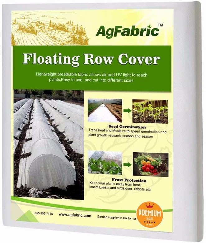 Agfabric Plant Covers Freeze Protection 7'x50' 0.9oz Row Covers Outdoor Plant Covers for Winter Freeze Cloths for Plants Winter Frost Pests Protection,White