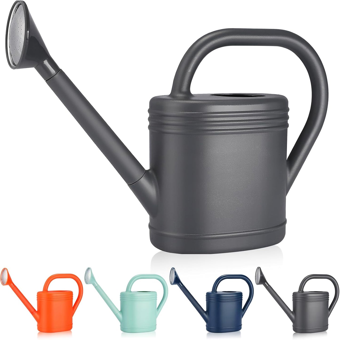 1 Gallon Watering Can for Indoor Plants, Garden Watering Cans for Outdoor Plant House Flower, Modern Plant Watering Can Large Long Spout with Sprinkler Head