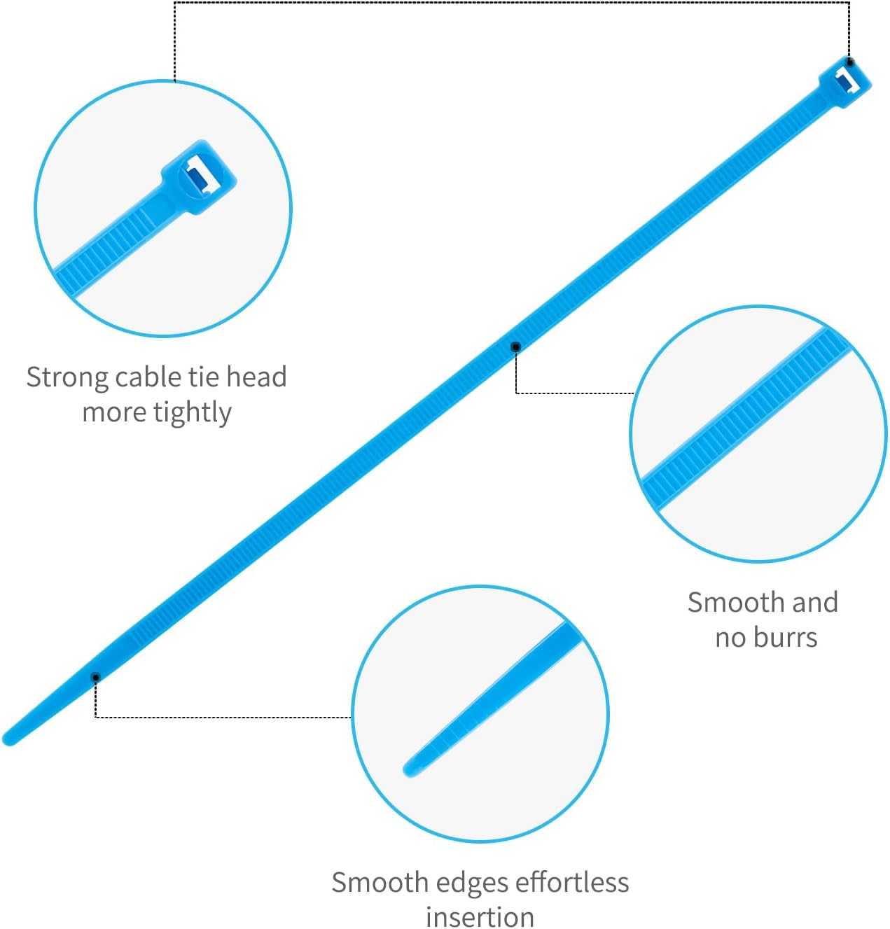 14 Inch Zip Ties Gold 1000 PCS, 40 Lbs- Heavy Duty Tensile Strength, Nylon PA66 UV Resistant Cable Ties for Indoor and Outdoor Use - Ideal for object bundling and fastening