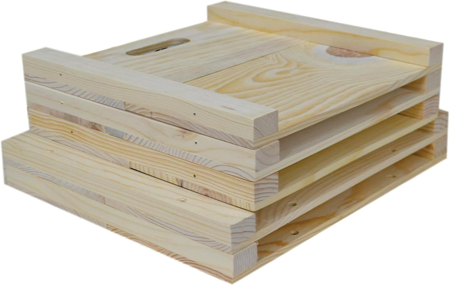 Natural Pine Wooden Plant Box 14 x 14 x 12 Inches Outside Dimensions