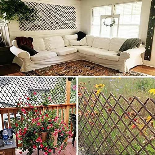 Nature Willow Trellis Expandable Plant Support Plant Climbing Lattices Trellis Willow Expandable Trellis Fence for Climbing Plants Support 36x92 Inch,Double Panel (2)