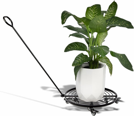 20" Heavy-Duty Plant Dolly with Wheels – Rolling Base for Indoor & Outdoor Use, Detachable Handle, 360° Swivel Wheels, Supports Up to 200 lbs – Ideal for Moving Large Pots & Trees
