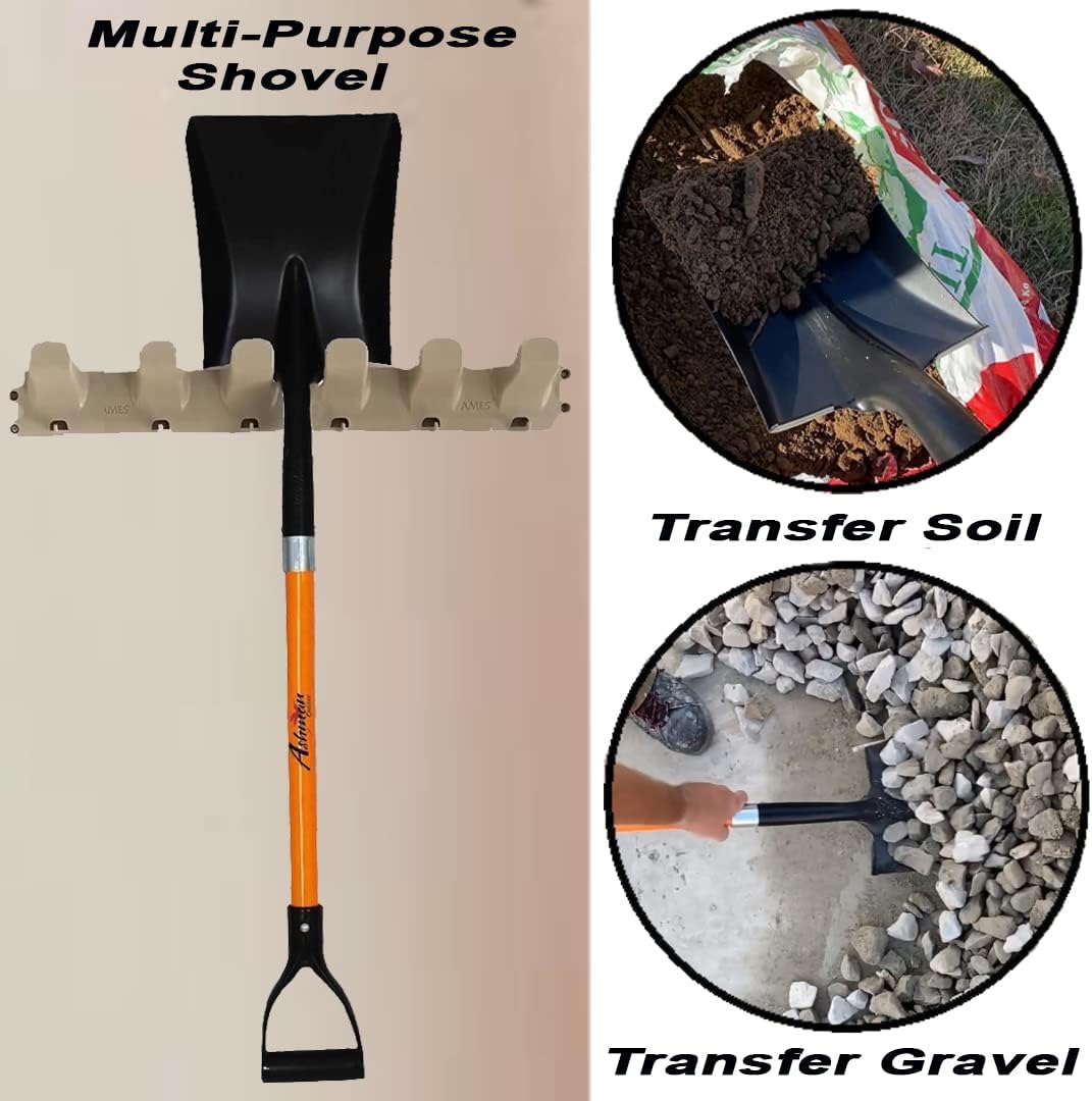 Ashman Transfer Shovel (6 Pack) – 41 Inches Long D Grip with Durable Handle – A Premium Quality Multipurpose Shovel for Heavy Duty Construction, Farming, and Outdoor works, Gardening, Landscape works.