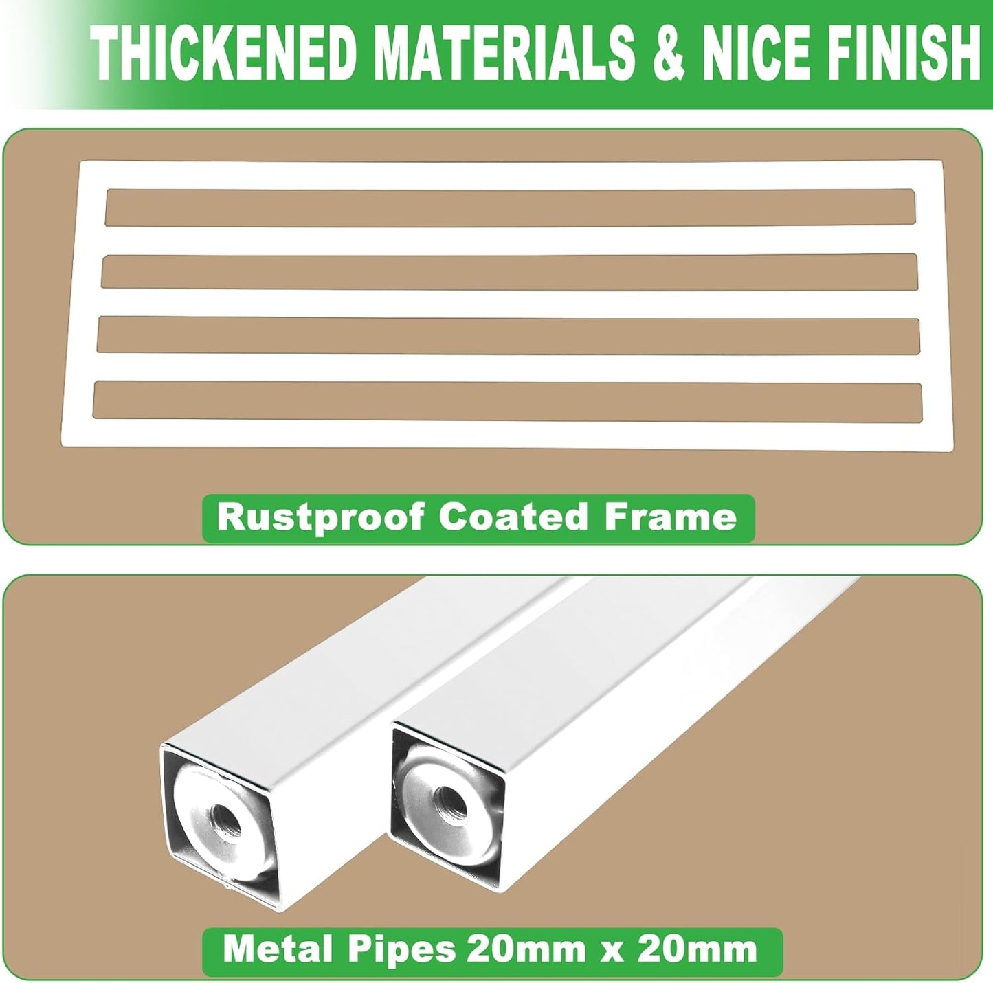 Metal Plant Stand Outdoor Plant Shelf Indoor,2 Tier Heavy Duty Ladder Plant Stands for Multiple Plants,26" L x 20.25" H x 17.75" W,White
