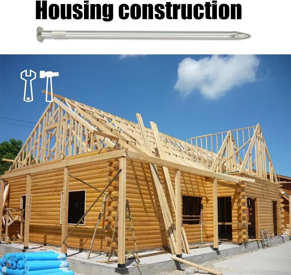 Landscape Staples 150 PCS Metal Heavy Duty Garden Stakes Artificial Turf Stakes for Paver Edging Weed Barrier Fabric Holding Fence Rust Proof Sod Pins Stakes and Carpentry Tent 6 Inch Silver