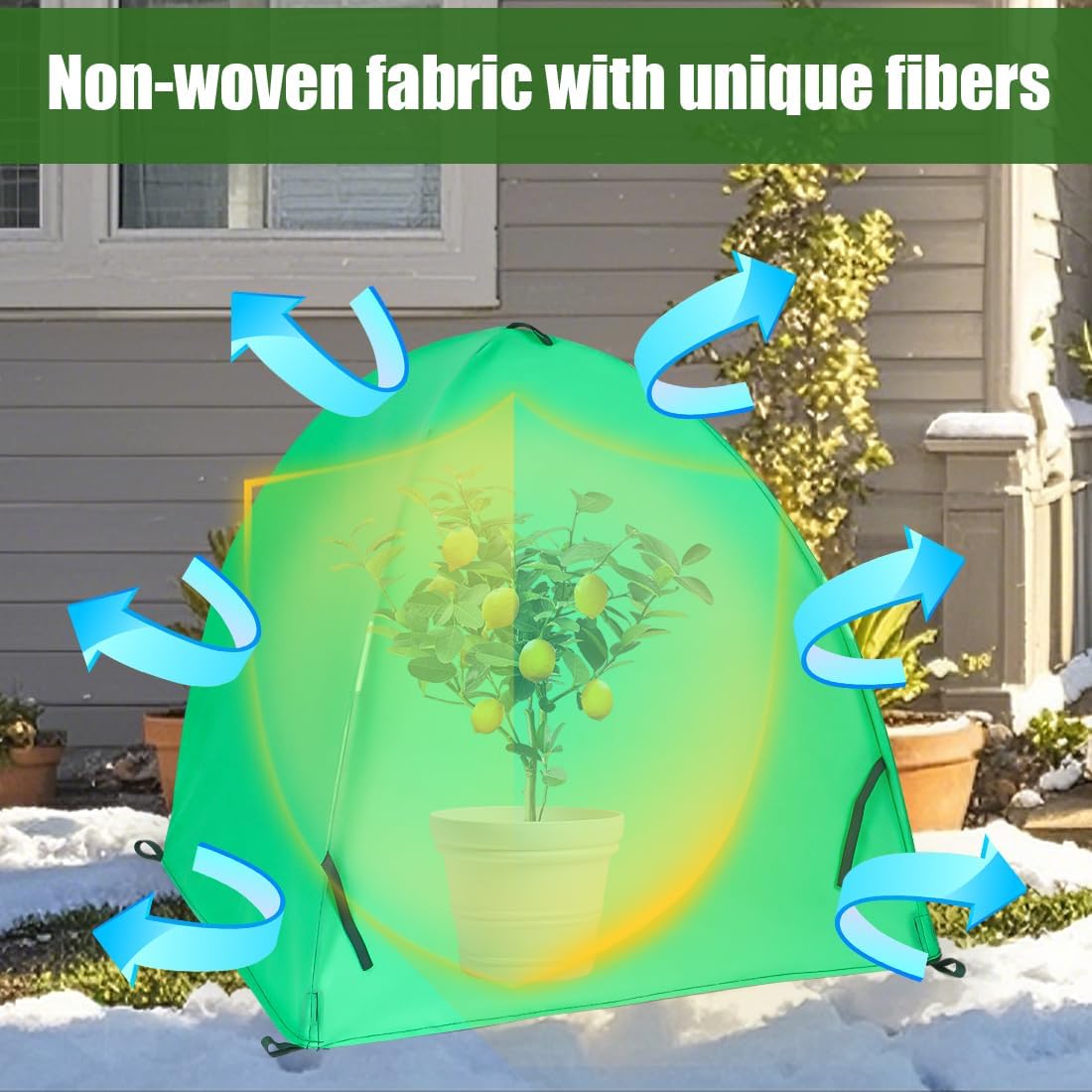 Plant Covers Freeze Protection for Winter, Outdoor Garden Frost Cover,Reusable Shrub Blankets Bags,Potted Fruit Vegetable Sall Tree Pest Protector(28inch,2-Pack)