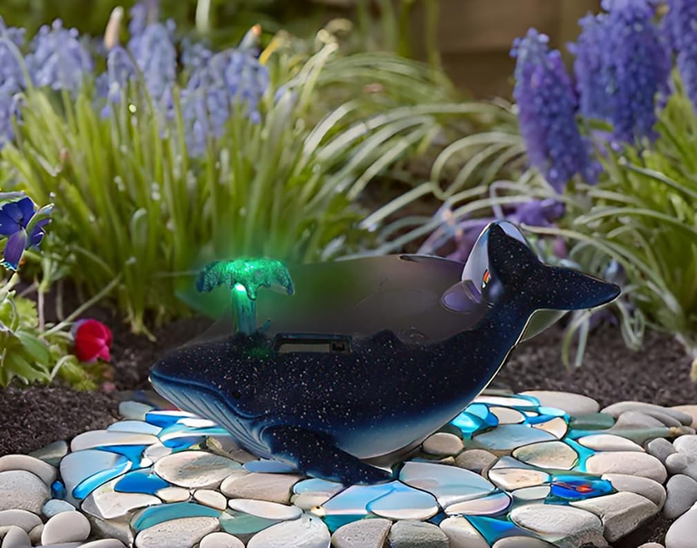 Humpback Whale Statue Miniature Figurines Landscape Garden Whale Art Figurines Home Living Room Aesthetic Decor Floating Shelf Coffee Table Office Desk Bathroom Counter Decor & Housewarming Gift