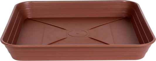 4 Pack Square Plant Saucer Tray 6 inch, 6 8 10 12 14 16 18 20 inch Heavy Duty Plastic Square Plant Saucers for Indoors Outdoor, Flower Planter Drip Trays for Pots, Seed Starting Tray