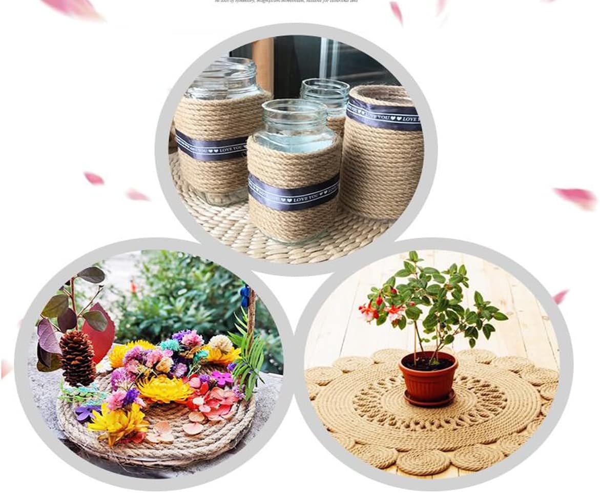 1/6 in (4mm) X 164 Ft (50meter) Natural Sisal Hemp Rope Heavy Duty Thick Twine for Cat Scratcher Post Tree, Garden, Binding, Crafts Packing Material