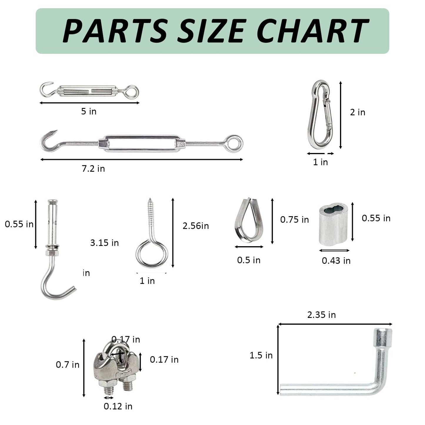 1/8" Wire Rope Kit，Steel Wire Cable，220FT Turnbuckles for Cables Wire，304 Stainless Steel Cable,M5 Turnbuckle Kit for Outdoor, Garden, Kitchen, Craft