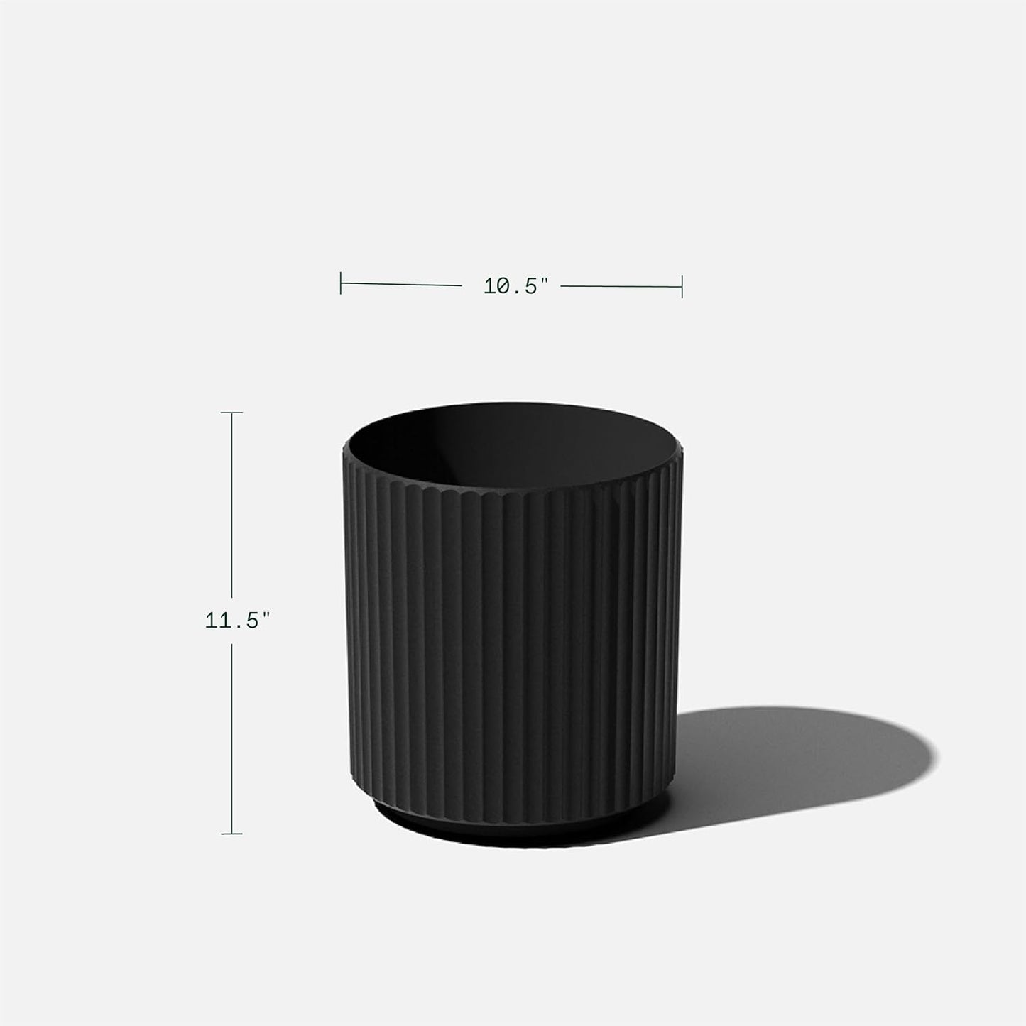 Veradek Demi Series Round Planter for Porch, Patio, Backyard | Durable Plastic-Concrete Material | Modern Décor for Tall Plants, Flowers
