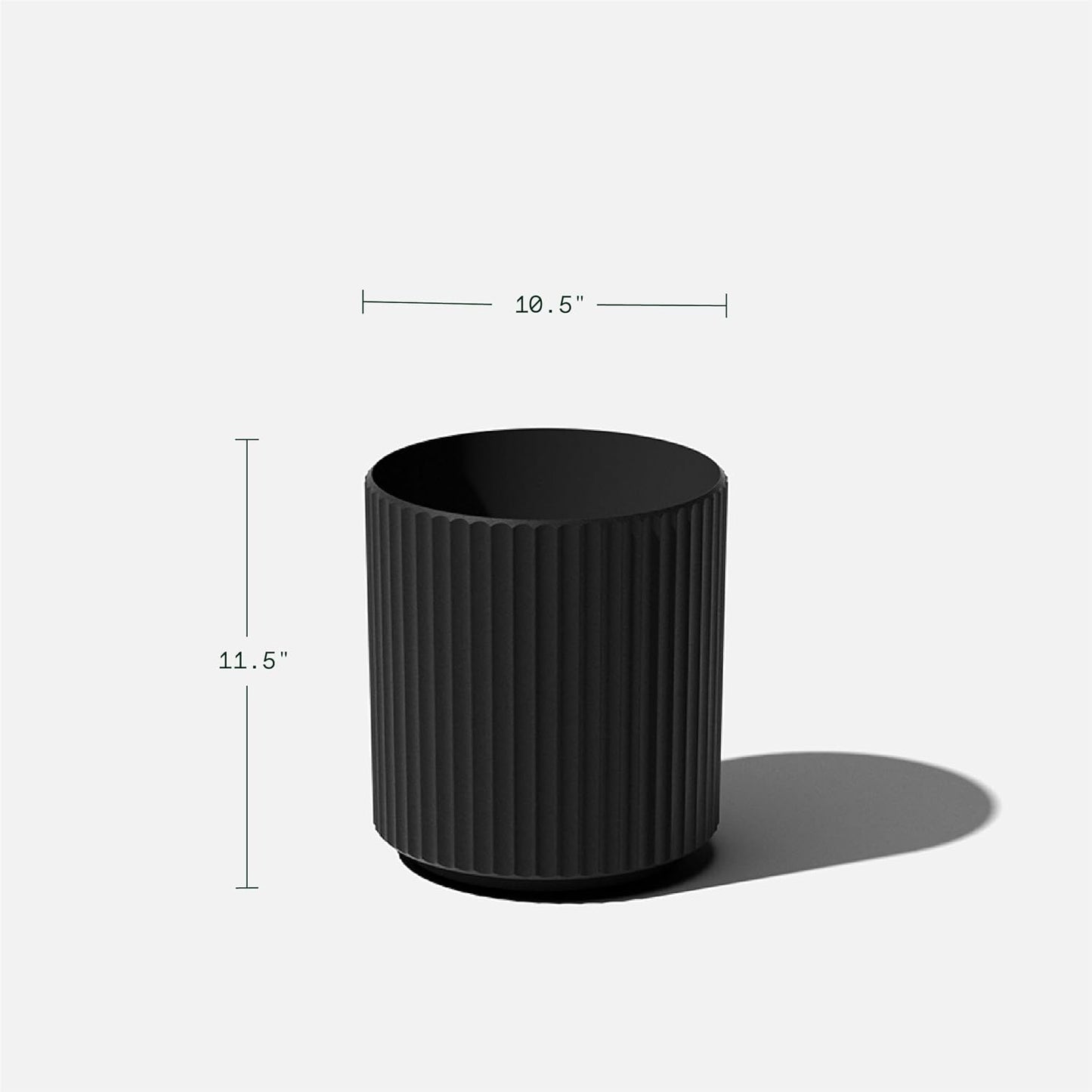Veradek Demi Series Round Planter for Porch, Patio, Backyard | Durable Plastic-Stone Composite Material | Modern Décor for Tall Plants, Flowers