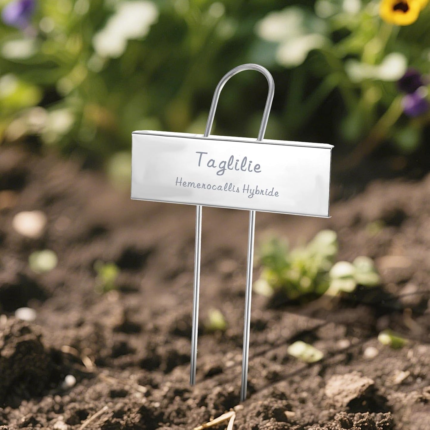 30 Pcs Plant Labels for Outdoor Garden Waterproof Plant Markers for Outdoor Plants, 10.7inch Metal Garden Plants Tags and Labels for Flower Vegetable Seedlings Greenhouse（Silver