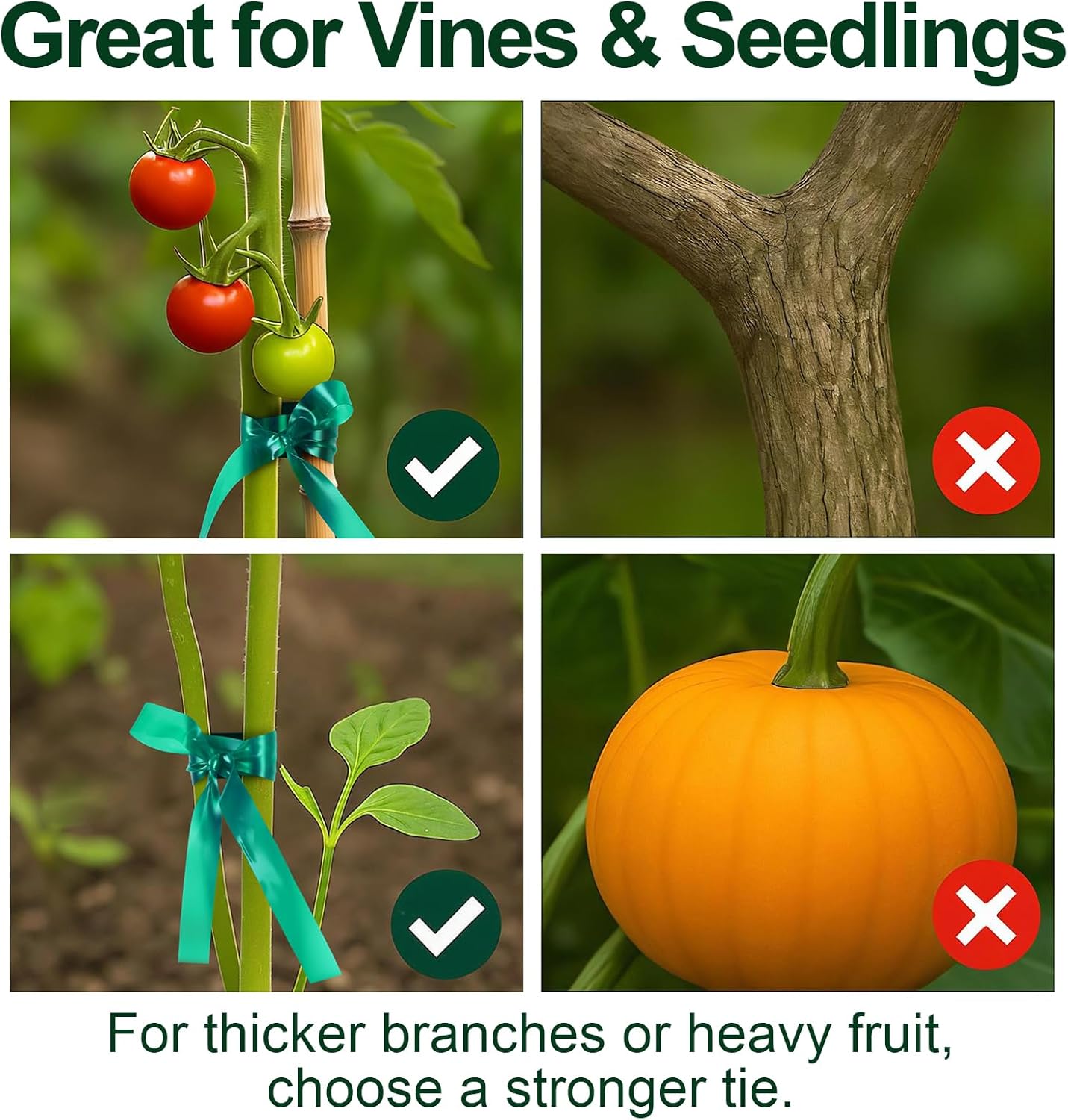 2 Rolls Plant Tie Tape, 0.5 in × 197 ft Each (394 ft Total) – Soft Stretch PVC Garden Ties, Reusable Non-Adhesive, with Binder Clip & Mesh Storage Bag for Tomato, Vine, Flower & Tree Suppor