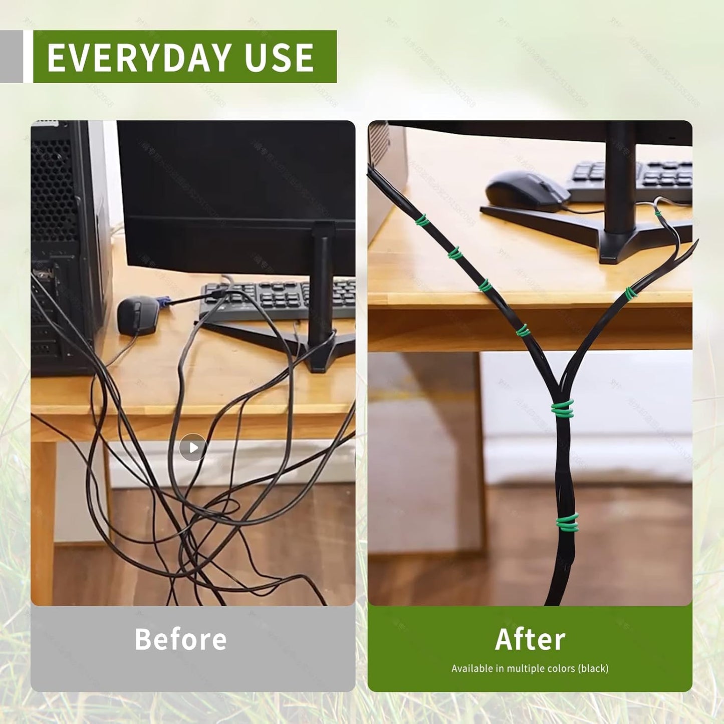 Garden Flexible Wire Tie, Soft Twist Plant Ties Support Plant Vines for Supporting and Fixing Garden Planting Branches Vines & Stems ，Organize Data Wire and Office Organization 65.6’ ( 3.5MM) (green)