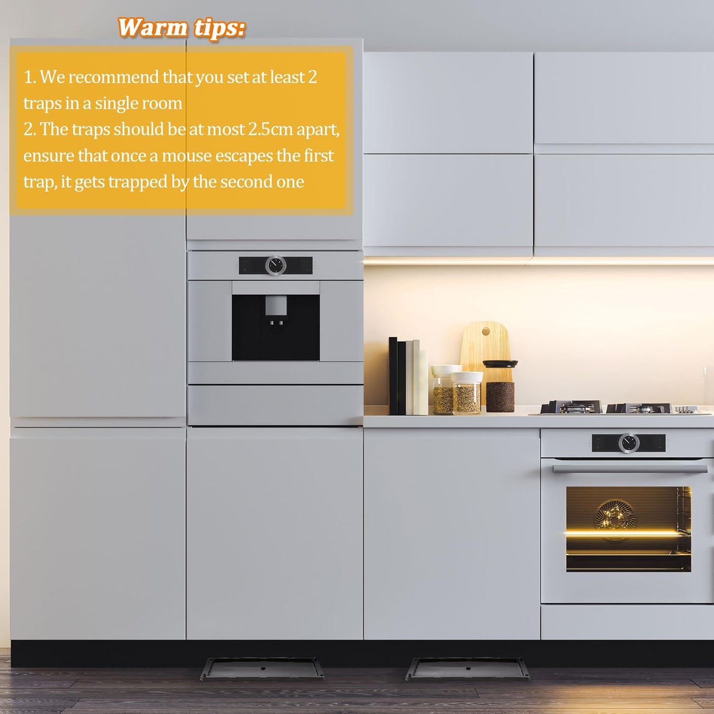 Qualirey 36 Pack Glue Traps for Rats and Snakes, Larger and Heavy Duty Baited Sticky Traps with Non Toxic Glue, Exterminator Plastic Mouse Indoor Board, Ready to Use, Safe to Children and Pets (Black)