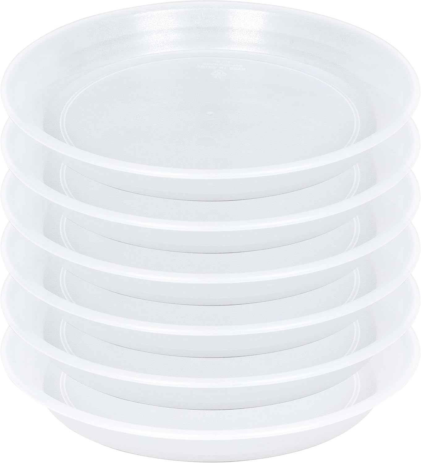 6 Pack Clear Plant Saucer Drip Tray 7 8 inch, Plastic Flower Planter Saucers and Drip Trays for Indoors Outdoors, Heavy Durable Plant Plate Water Catcher, Plant Water Drip Trays for Pots (8", Clear)