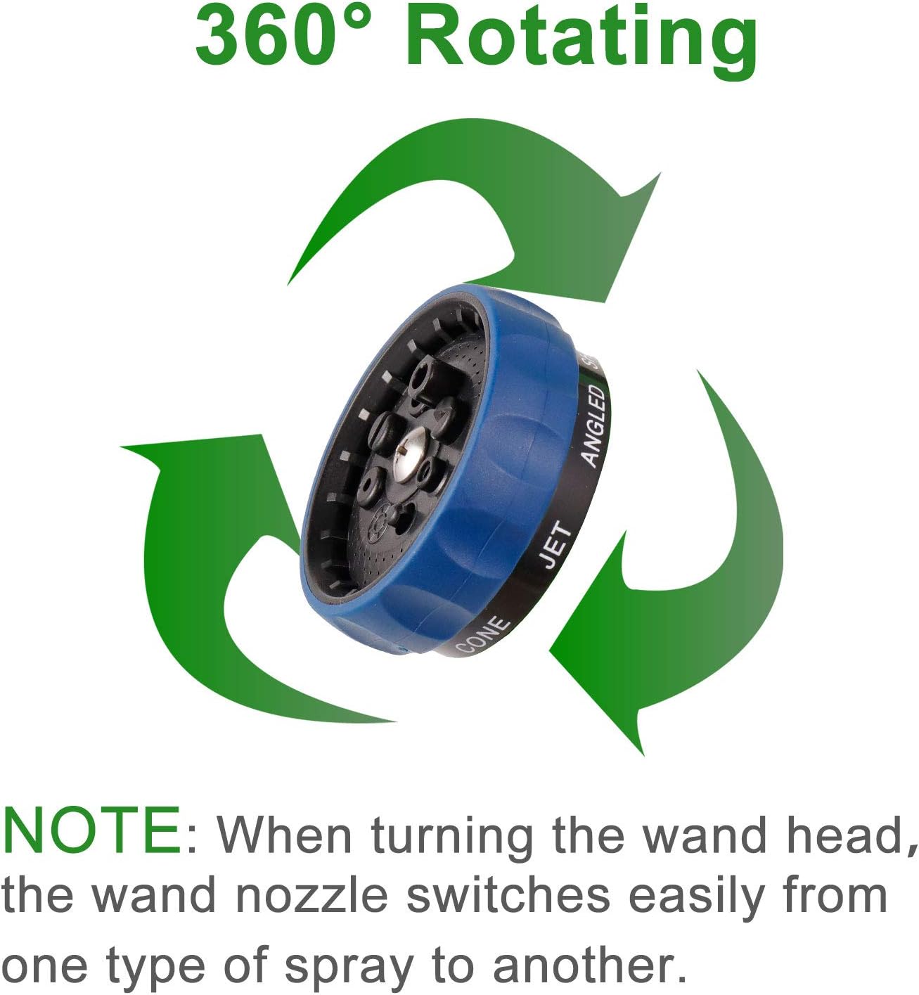 GREEN MOUNT Watering Wand, 16 Inches Sprayer Wand with 8 Watering Patterns for Lawn and Garden Use