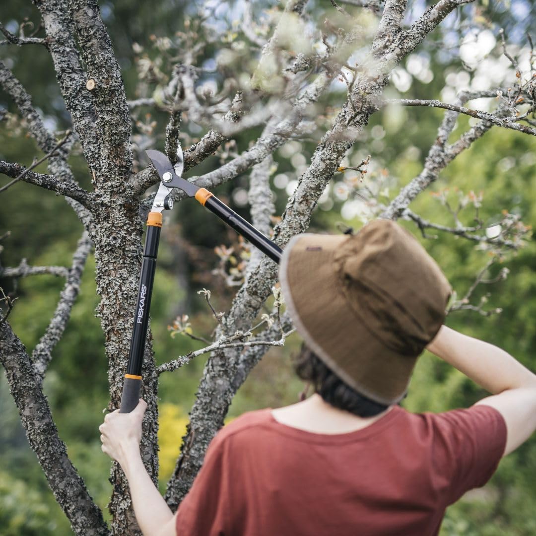 Fiskars Loppers for Tree Trimming, Heavy Duty, with Extendable Handle (24.5"-37" Range), Sharp Bypass Steel Blade Tree Branch Cutter up to 1.5-Inch Diameter Cut Capacity