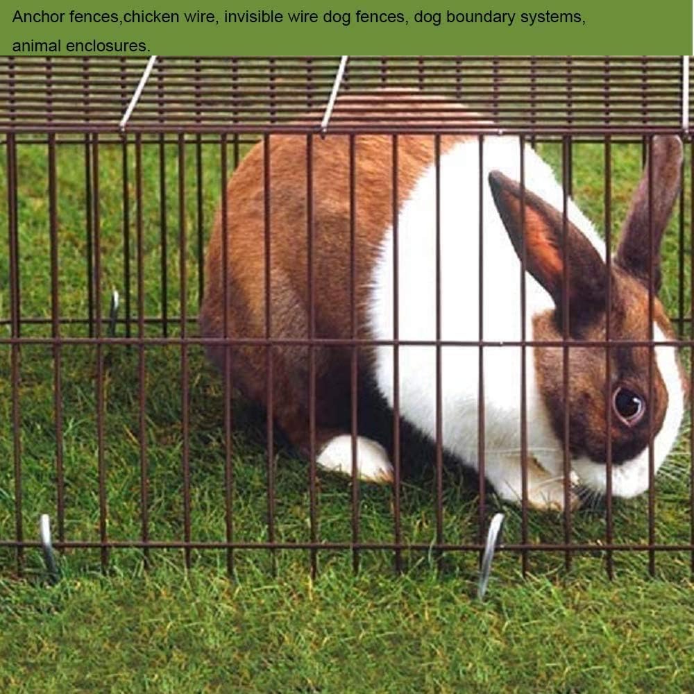 AAGUT 50 Pack 12 Inch Galvanized Garden Landscape Staples Stakes,Garden Staple U-Shaped Pins, Landscaping Staples for Sod Anchoring Landscape Fabric Irrigation Tubing