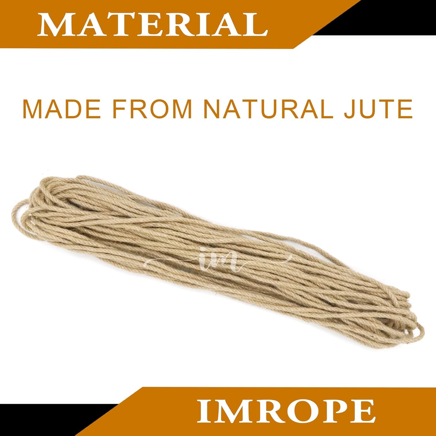 4mm x 500 Feet Natural Jute Rope, Twine for Gardening Tomato Climbing Plant Tie Floristry Crafts Gift Wrapping Packing Decor