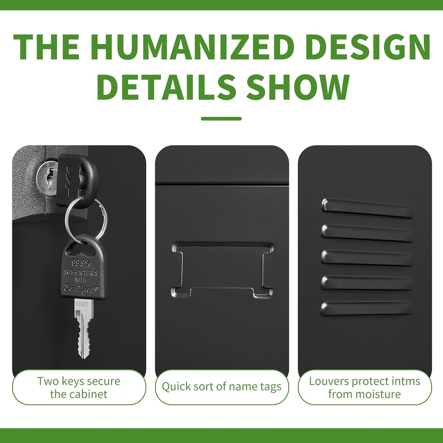 9 Doors Metal Lockers for Employees, Steel Storage Locker with Lock and Card Slot, Employee Lockers for Home, Office, School, Gym, Require Assembly(Black)