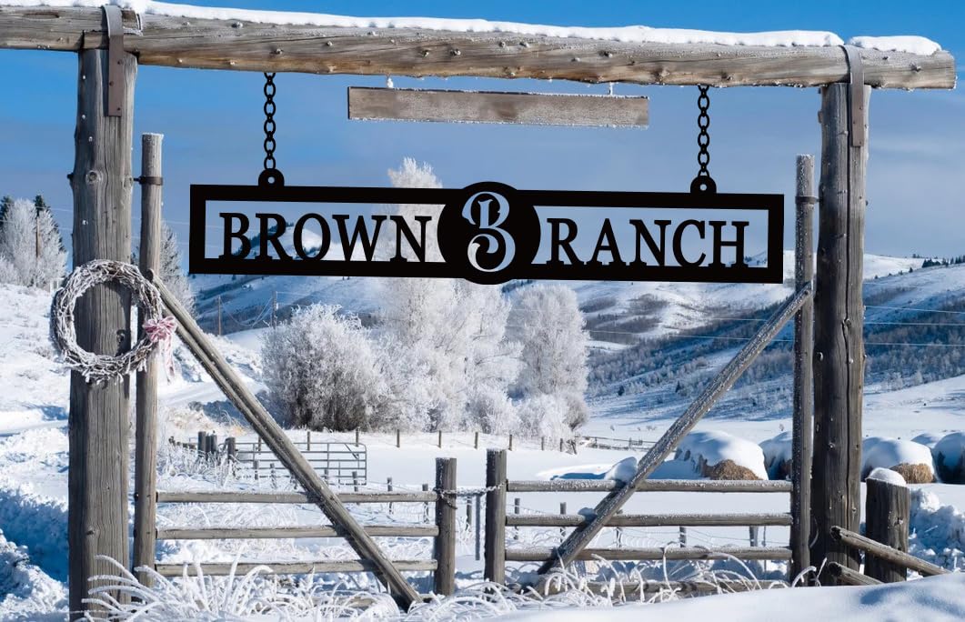 Personalized Metal Farm Sign, Custom Metal Family Name Farmhouse Sign, Outdoor Ranch Sign, Personalized Metal Family Name Sign, Indoor Outdoor Metal Farmhouse Farm Sign, Farmhouse Decor Gifts, Housewa