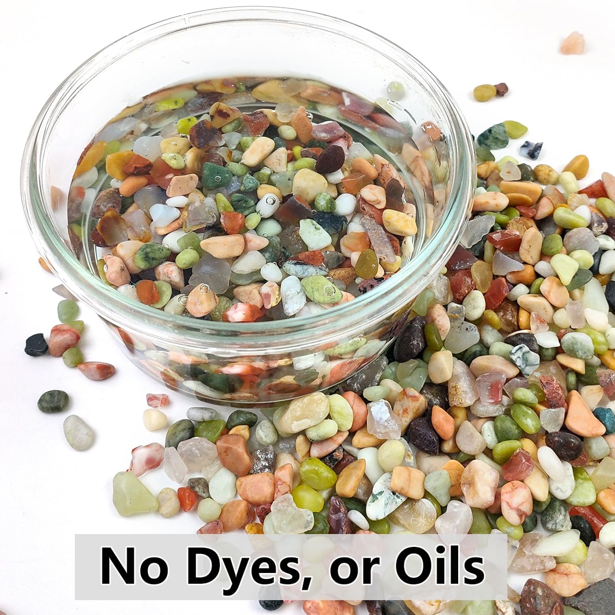 2LB Succulent and Cactus Colorful Pebbles, 3/8 Inch Pebbles for Indoor Plants, Natural Decorative Polished River Rocks for Vases, Planters and Outdoor Gardening