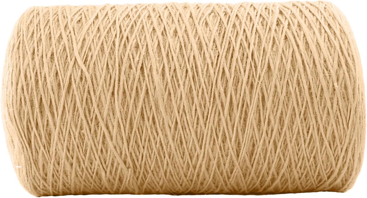 1.5mm x 1000 Feet Natural Jute Rope, Twine for Gardening Tomato Climbing Plant Tie Floristry Crafts Gift Wrapping Packing Decor