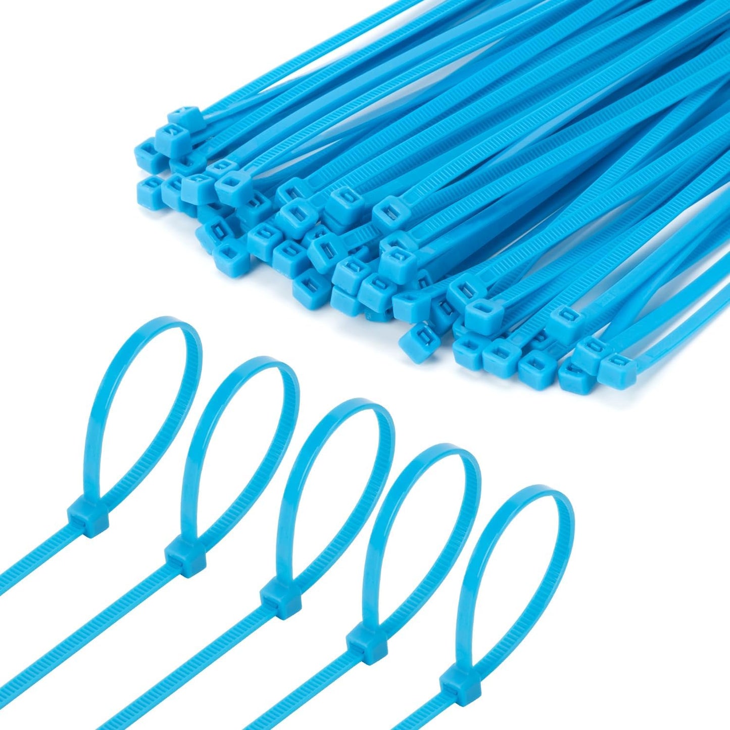 8 Inch Blue Zip Tie 1000 PCS, 40 Lbs - Small to Medium Zip Tie, Nylon PA66 UV Resistant Cable Tie Heavy Duty for Indoor and Outdoor Use - Ideal for bundling and securing objects