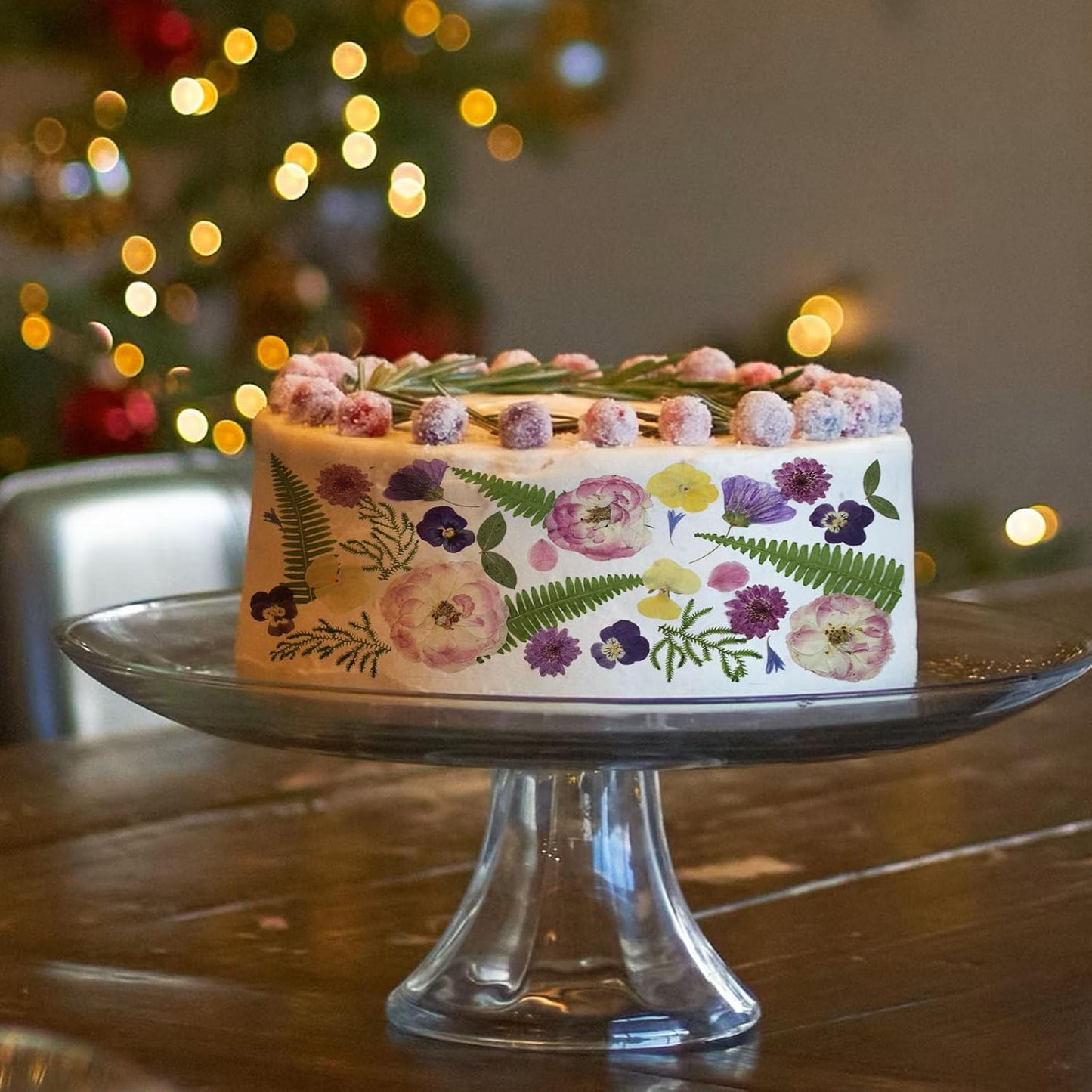 48 Pcs Mix Natural Dried Pressed Flowers for Cake Decorating, Real Dry Flower for Resin Jewelry Making, DIY Art Crafts - Lovely