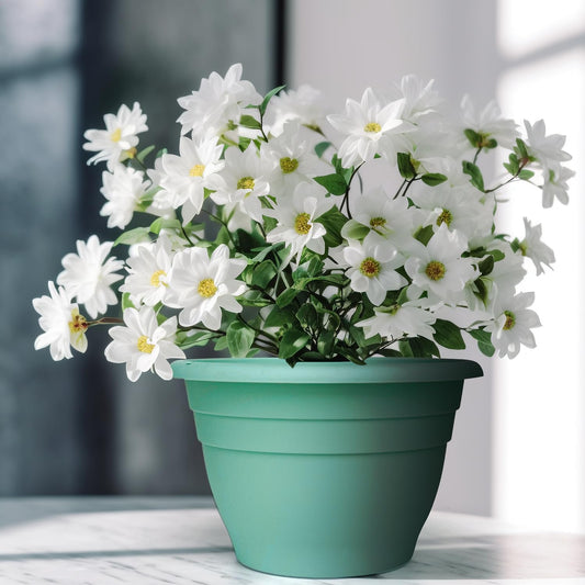 Plant Pots Set of 5, 10" Outside Diameter Flower Planter, 8.5" Inner Diameter Plant Planters with Drainage Hole, Durable Garden Pots Perfect for Indoor & Outdoor Plant Planting, Decor, Blue