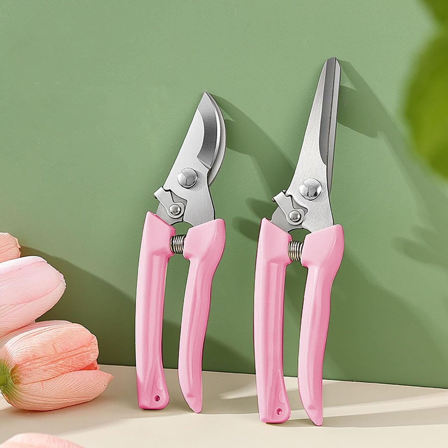 2pcs Garden Flower Shears Pruning Shears 6.9 inches Scissors Lightweight Plant Scissors for Cutting Flowers, Trimming Plants, Bonsai, Fruits Picking