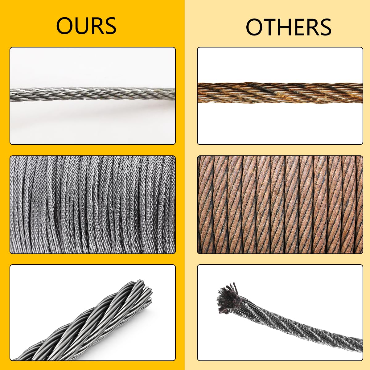 400FT 1/8" T316 Stainless Steel Cable with Cutter, 7x7 Strands Aircraft Wire Rope for Deck Railing, Stair Handrail, Porch Fence, High Strength for Indoor and Outdoor Use