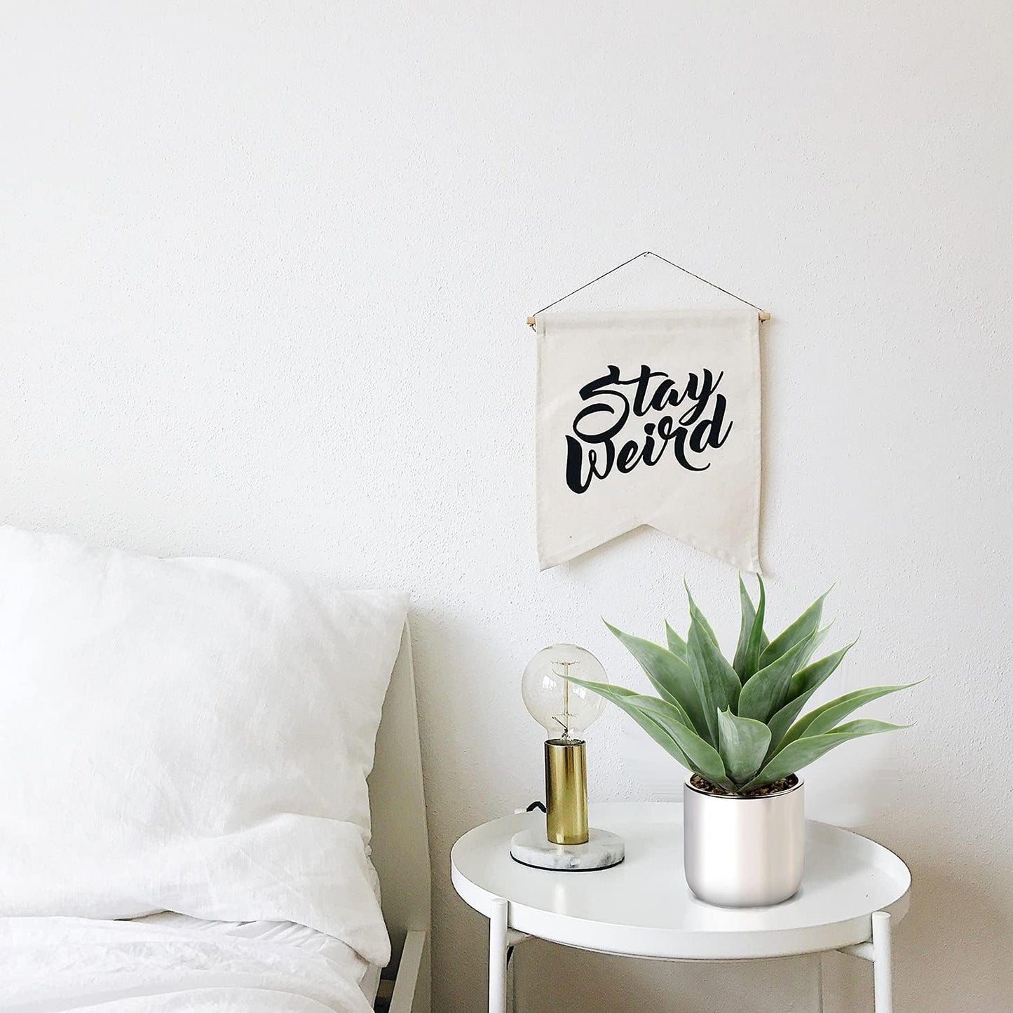 Large Agave Plant Artificial Succulent 13" Fake Aloe Vera Plant in Pot Faux Agave Plants Realistic Artificial Potted Plants for Living Room Table Bathroom Shelf Office Desk Home Indoor Decor (Silver)