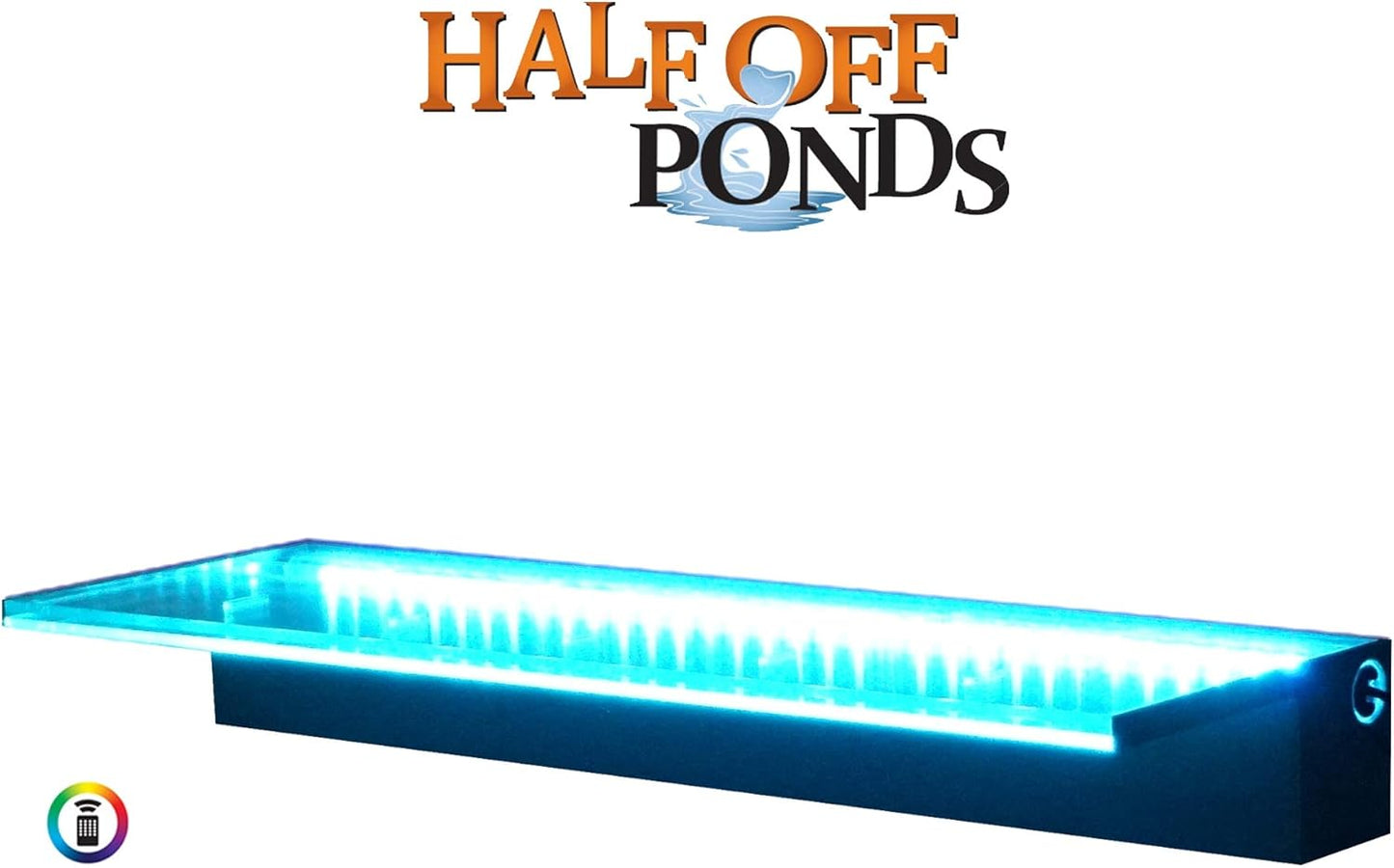HALF OFF PONDS Sheer Elegance 24" Color Changing Lighted Acrylic Spillway - SE24CC-HOP