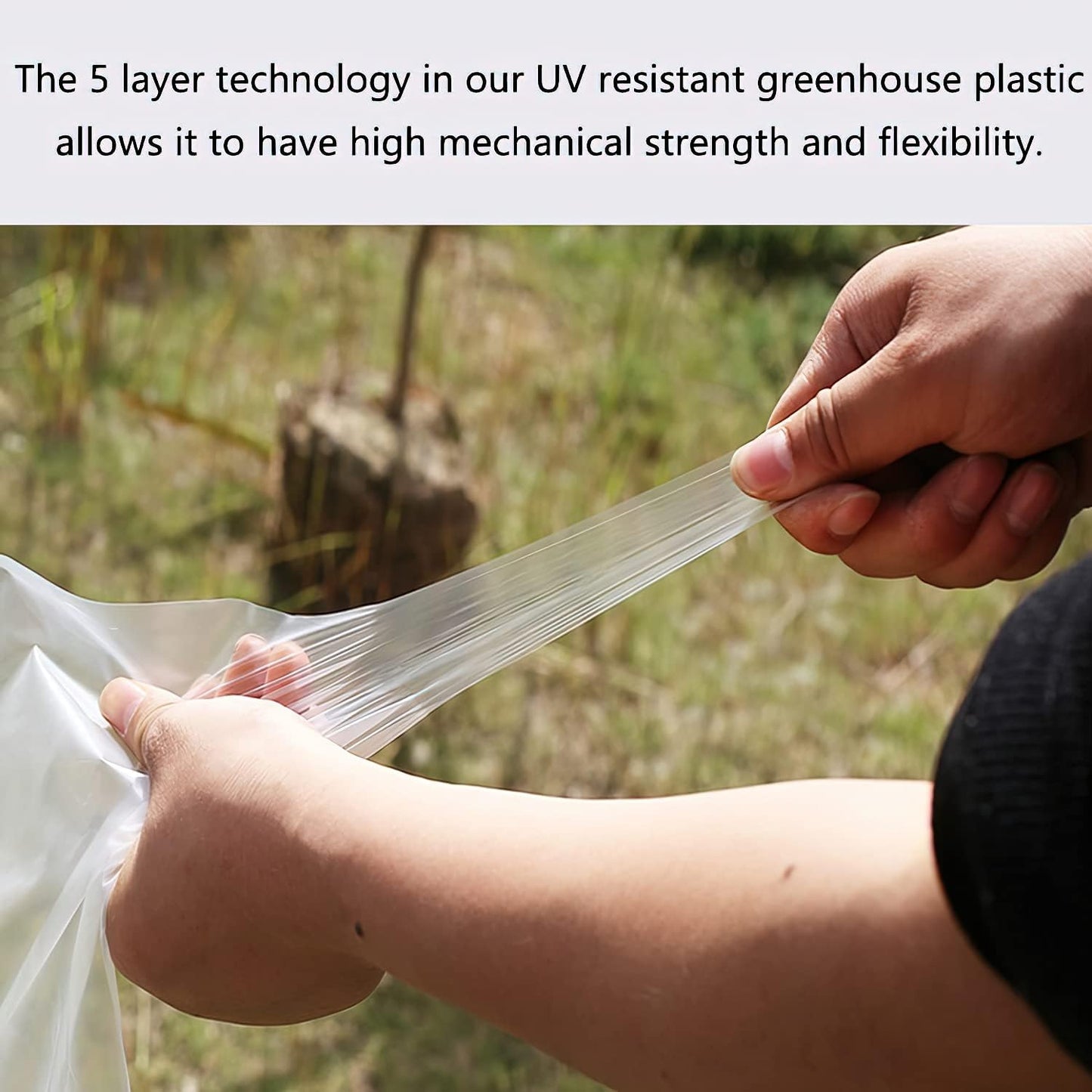 Greenhouse Plastic Sheeting 24x25 ft, 6 mil Thickness Replacement Cover, UV Resistant