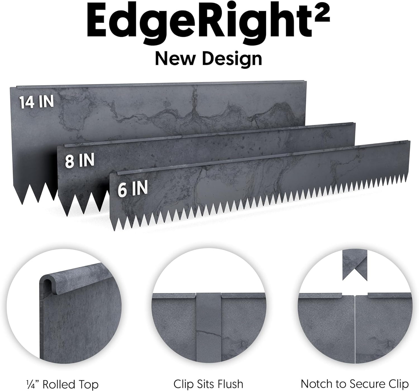 Hammer-in Landscape Edging - 48-inch Strips - 14-inch Depth 1/4-inch Rounded top COR-Ten Steel (5 Pack)