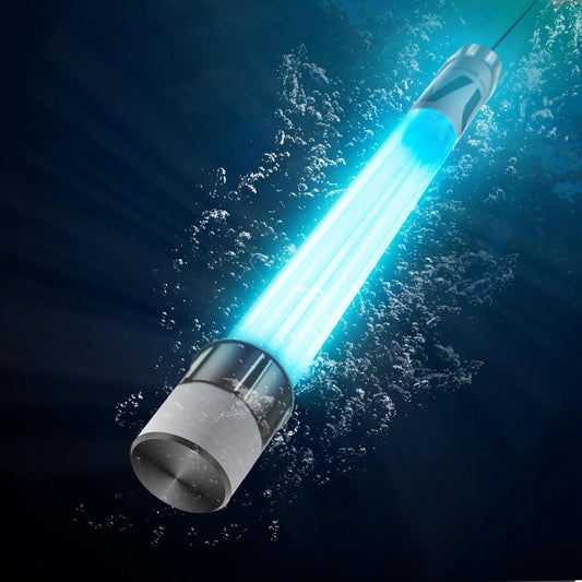 32W Aquarium UV Light for 200-3000 Gallon, UV Pond Water Clarifier for Koi Pond, Swimming Pool, Spa, Large Fish Tank, Cold Plunge UV Light for Pond Algae Control