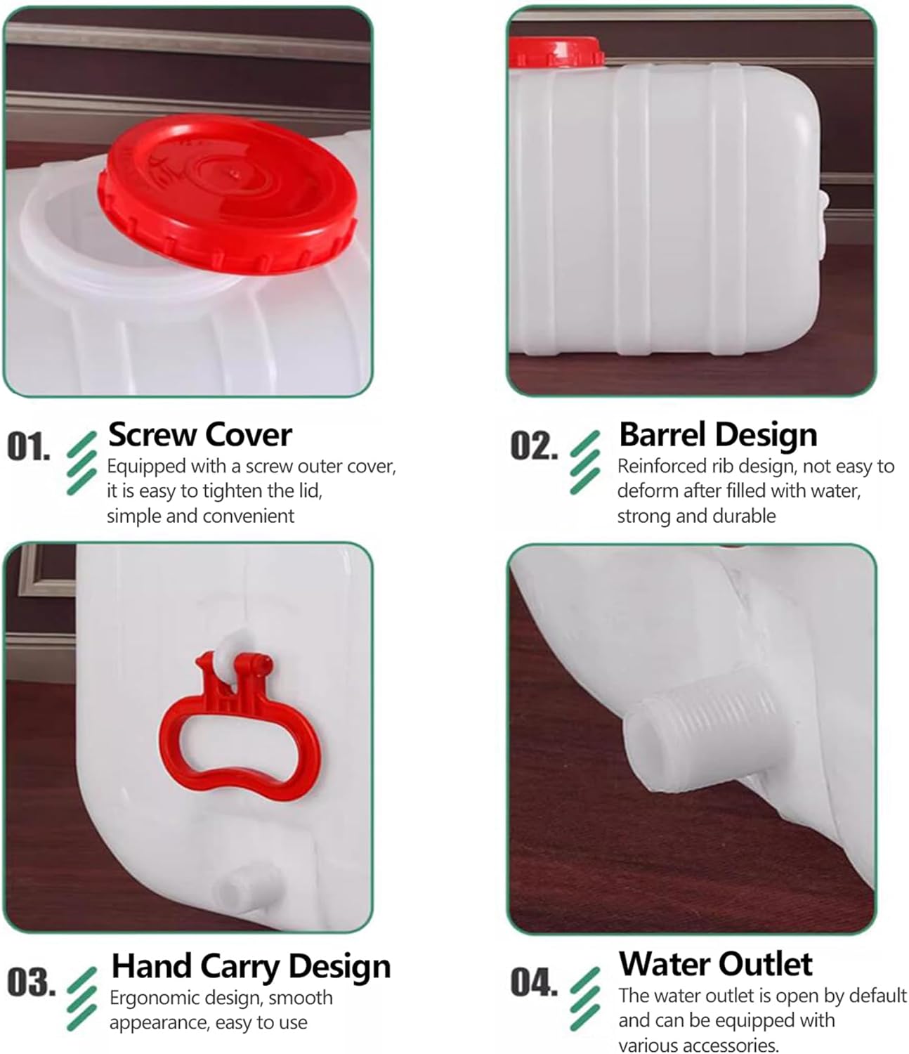 53 Gallon Water Storage Container with 3M Water Pipe, Portable Plastic Water Carrier Large Capacity Water Tank Thick Water Dispenser for Household Outdoor Camping RV Self-Driving(Size:110L/29Gallon)