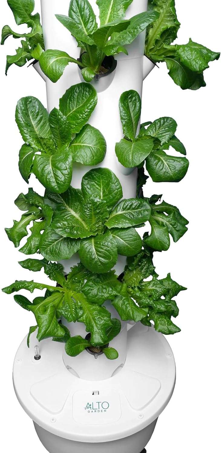 GX Hydroponic Tower | Vertical Planter Tower | Hydroponics Growing System Kit | Food Grade with 24 Net Pots (Without Lights)