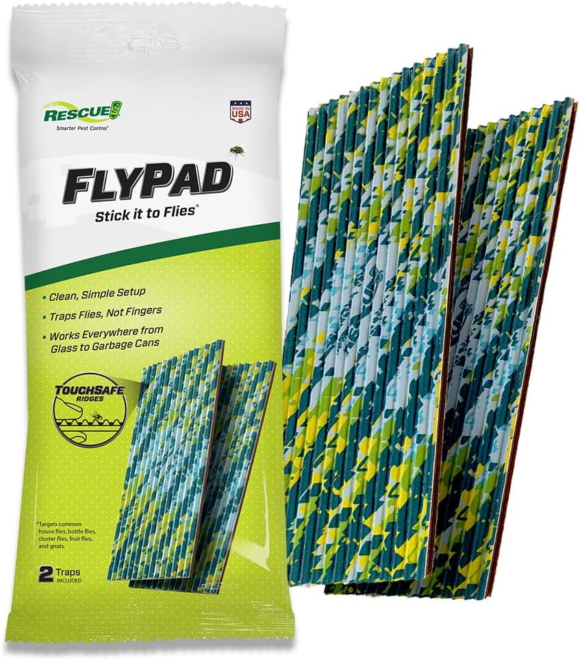 RESCUE! FlyPad – Sticky Fly Traps for Indoor & Outdoor Use - 2 Traps