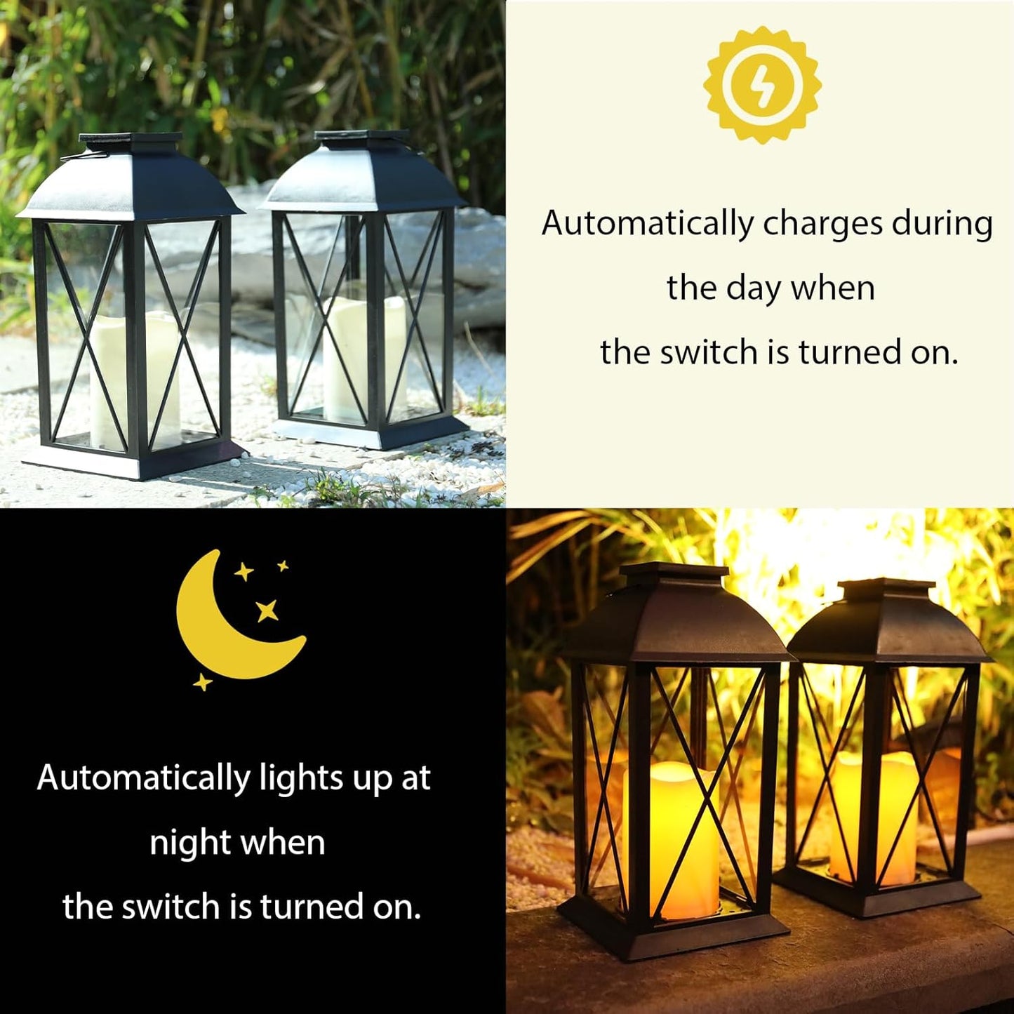 Afirst Solar Lantern Outdoor, 2 Pack Hanging Decorative Outdoor Lights Waterproof Umbrella Lights for Patio Garden, Table,Party Decor