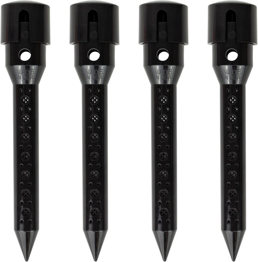 8 in. DEEP DRIP Garden Watering Stake (4 Pack) (Black) | UV-Protected ABS Plastic Deep Root Irrigation Spike for Flowers, Fruits, Vegetables, Potted Plants