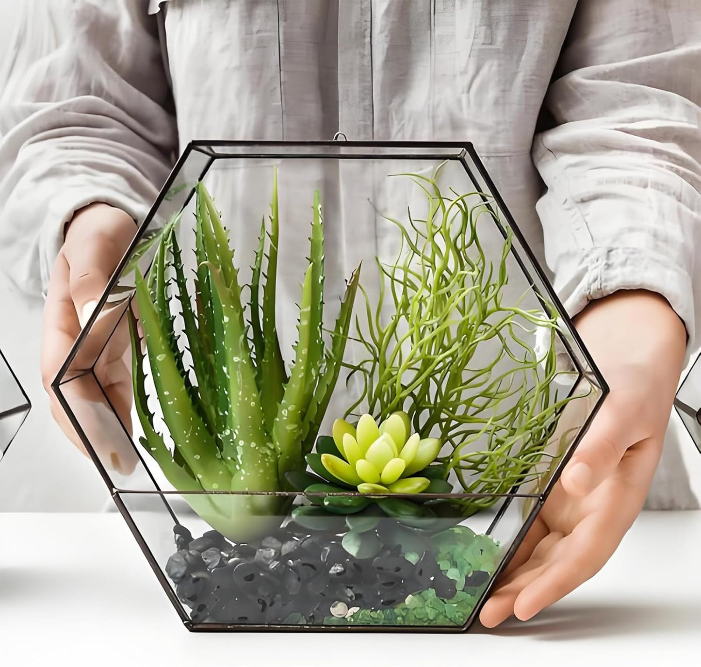 5 lbs Pebbles for Indoor Plants. 3/8 inch Small Black Stones, Decorative Black River Rocks for Plant Outdoor, Vase, Landscaping and Garden